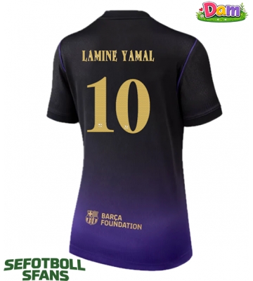 Barcelona Lamine Yamal #10 Bortatröja Kvinnor 2026-27 Kortärmad